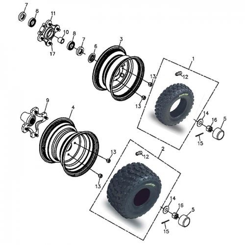 Wheels Front and Rear