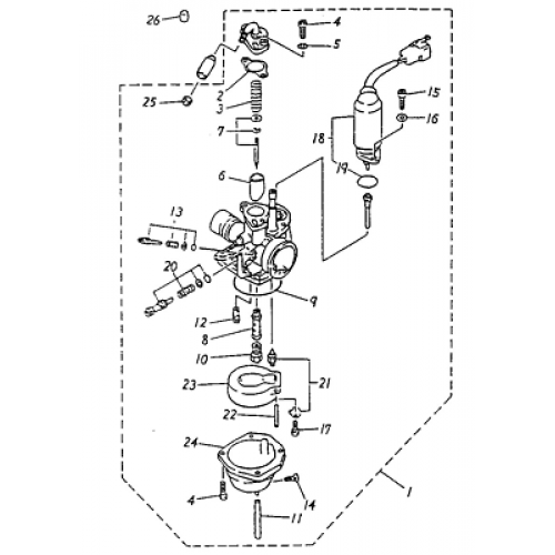 Carburetor (Adly ATV 50cc 2T) Carburetor (Adly ATV 50cc 2T)