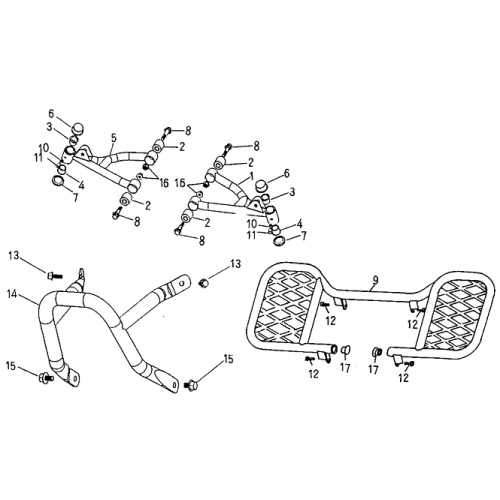 Arm, Floor Panel, Bumper (Adly ATV 50cc 2T) Arm, Floor Panel, Bumper (Adly ATV 50cc 2T)