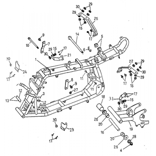 Frame Body (Adly ATV 90cc 2T) Frame Body (Adly ATV 90cc 2T)