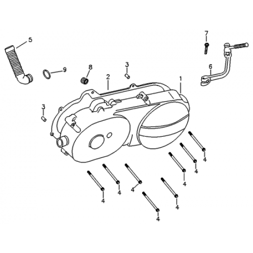 Left Crankcase Cover (Adly ATV 90RV 4T) Left Crankcase Cover (Adly ATV 90RV 4T)