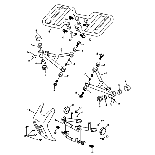Arm, Floor (Adly ATV 90RV 4T)