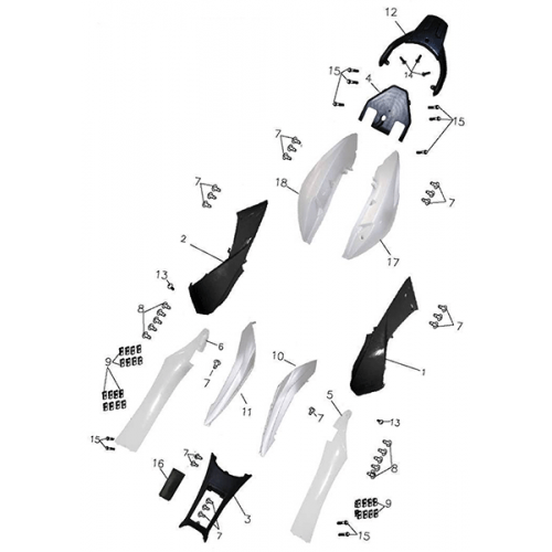 Body Cover (Luggage Carrier) (Adly GTA-50 2010) Body Cover (Luggage Carrier) (Adly GTA-50 2010)