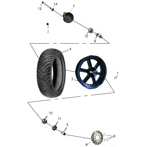 Front Wheel – Aluminum Rim Front Wheel – Aluminum Rim