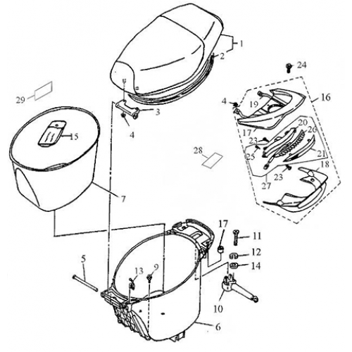 Seat (Adly Jet 50)