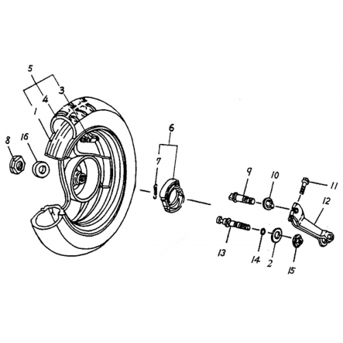 Rear Wheel (10”) (Adly Jet 50) Rear Wheel (10”) (Adly Jet 50)