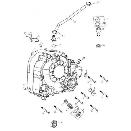 Right Crankcase Cover (Adly Mini Car 320) Right Crankcase Cover (Adly Mini Car 320)