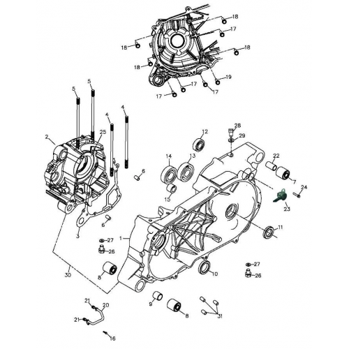 Crankcase (Adly Mini Car 320) Crankcase (Adly Mini Car 320)