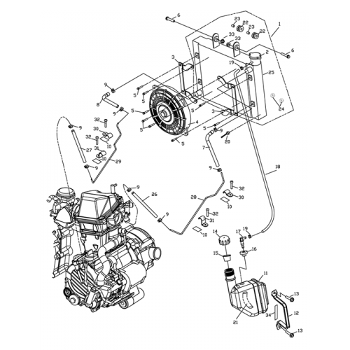 Cooling System (Adly Mini Car 320) Cooling System (Adly Mini Car 320)
