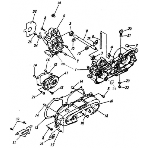 Crankcase (Adly PANTHER-50 '06)