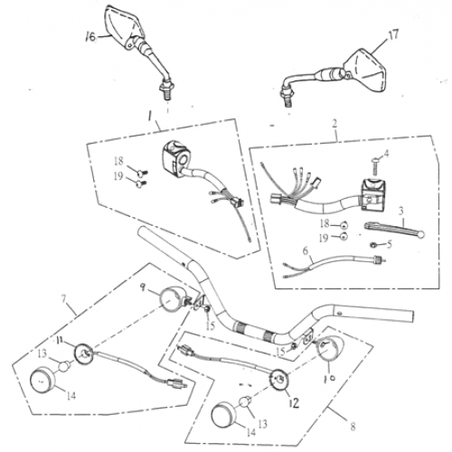 Front Signal | Handle Switch (Adly PANTHER-50 '06)