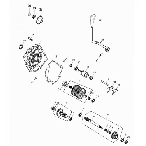 Transmission (Adly Atv 100D) Transmission (Adly Atv 100D)