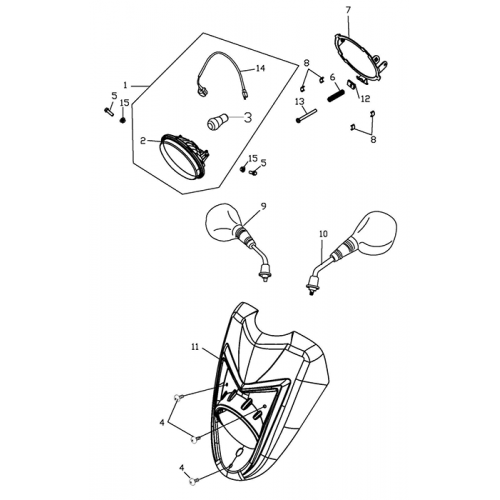 Headlight | Rear View Mirror (ADLY GTC-50)
