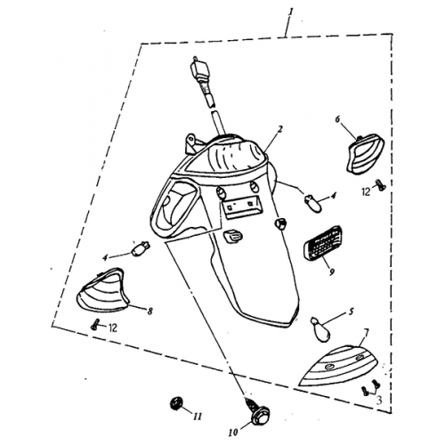 Tail Light (Adly Super Sonic SS-125D) Tail Light (Adly Super Sonic SS-125D)