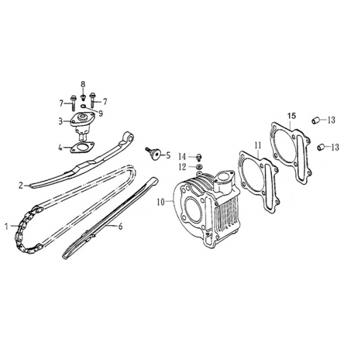 Cam chain | Cylinder (Adly Super Sonic SS-125D)