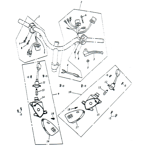 Front Signal, Handle Switch (Adly SuperSonic 50cc II)