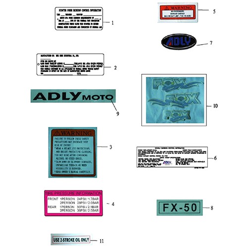 Stickers (Adly BullsEye 50) Stickers (Adly BullsEye 50)