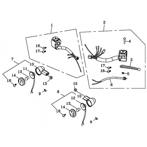 Front Signal | Handle Lever (Adly BullsEye 50)