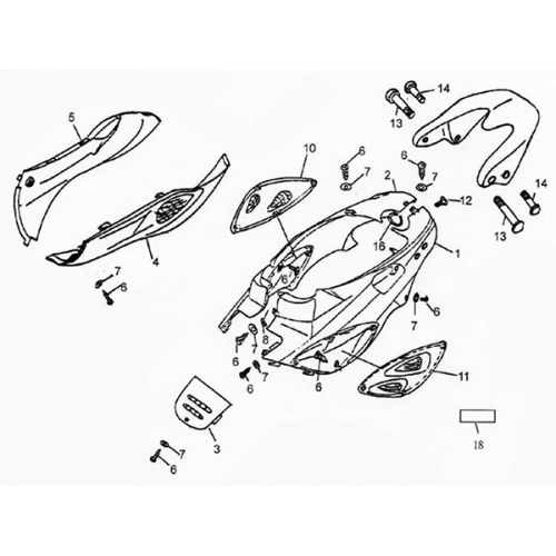 Body Cover | Rear Carrier (Lambretta UNO150) Body Cover | Rear Carrier (Lambretta UNO150)