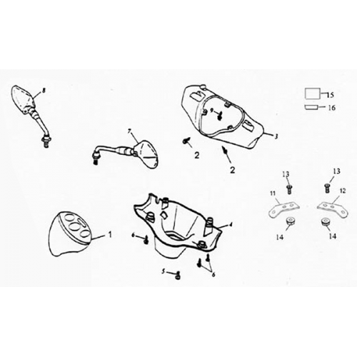 Headlight | Rear View Mirror (Lambretta UNO150)