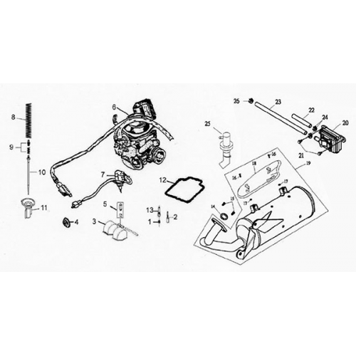 Exhaust Muffler | Carburetor (Lambretta UNO150)