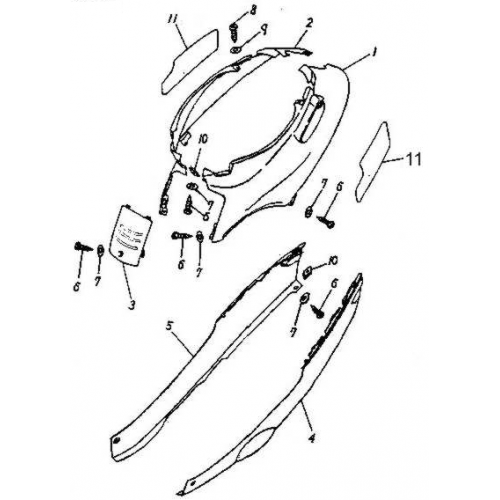 Side Body Panel (Silver Fox (4 Stroke)) Side Body Panel (Silver Fox (4 Stroke))