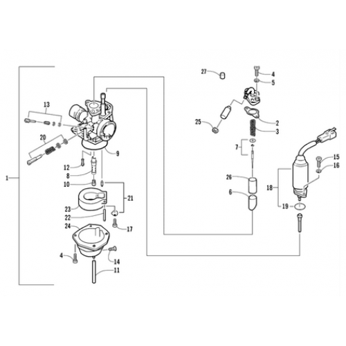 Carburetor Assembly (Arctic Cat 90 2T) Carburetor Assembly (Arctic Cat 90 2T)