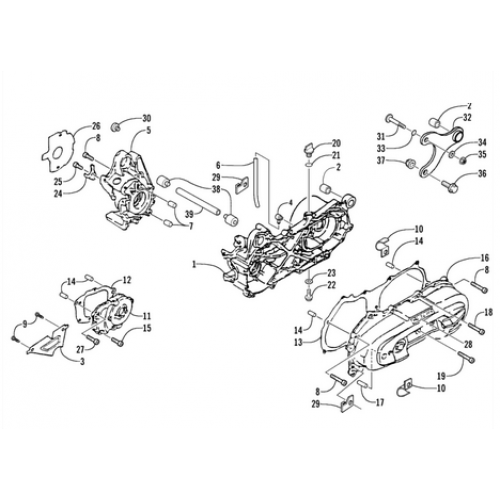 Carnkcase Assembly (Arctic Cat 90 2T) Carnkcase Assembly (Arctic Cat 90 2T)