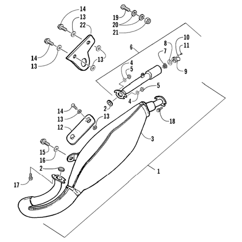 Exhaust (Arctic Cat 90 2T)