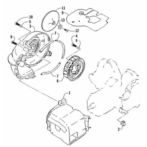 Fan | Air Shroud (Arctic Cat 90 2T) Fan | Air Shroud (Arctic Cat 90 2T)