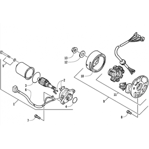 Magneto | Starter Motor (Arctic Cat 90 2T) Magneto | Starter Motor (Arctic Cat 90 2T)