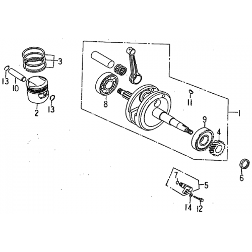 Crankshaft | Piston (Barossa ATV 170)