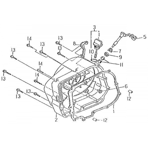 Right Crankcase Cover (Barossa Silverhawk 250)