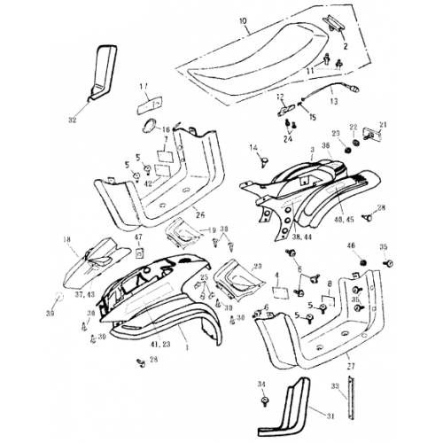Body Cover | Seat (Bombardier Mini DS 50 2T)