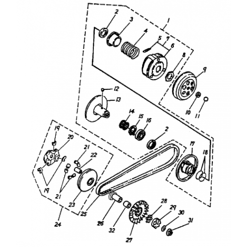 Clutch (Bombardier Mini DS 50 2T) Clutch (Bombardier Mini DS 50 2T)
