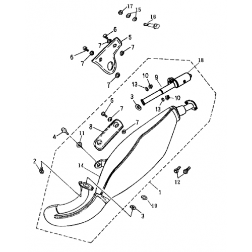 Exhaust (Bombardier Mini DS 50 2T)