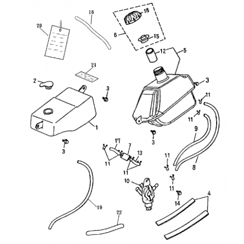 Fuel Tank | Oil Tank (Bombardier Mini DS 50 2T)