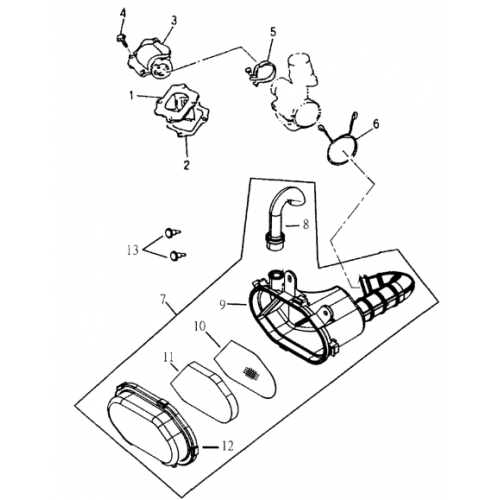 Reed Valve | Air Cleaner (Bombardier Mini DS 50 2T)