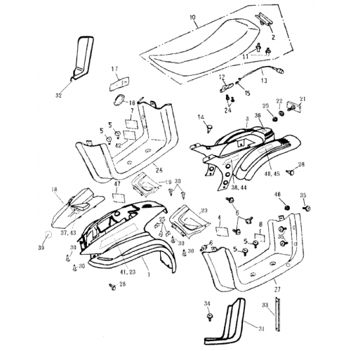 Body Cover | Seat (Bombardier Mini DS 90 2T)