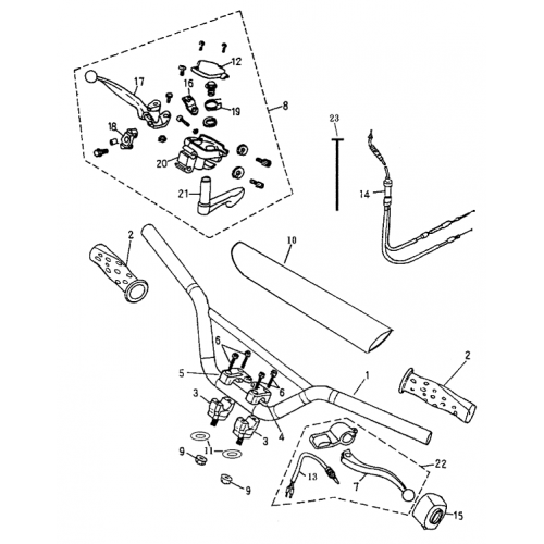 Handlebar (Bombardier Mini DS 90 2T)
