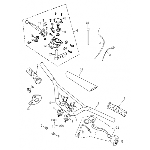 Handlebar (Bombardier Mini DS 90 4T)