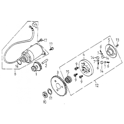 Starting Motor (Adly GK-125 (BK-125) 2005)