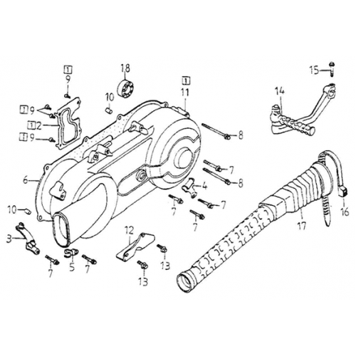 Left Crankcase Cover (Adly GK-125 (BK-125) 2005)