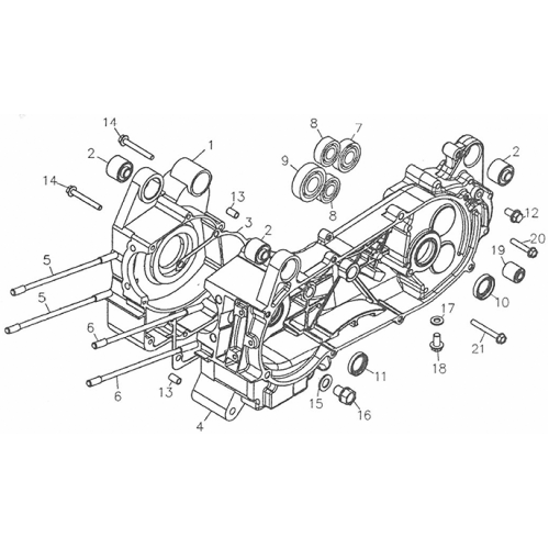 Crankcase (Adly GK-125 (BK-125) 2005) Crankcase (Adly GK-125 (BK-125) 2005)