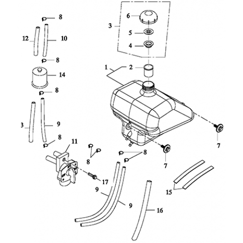 Fuel Tank (Adly GK-125 (BK-125) 2005)