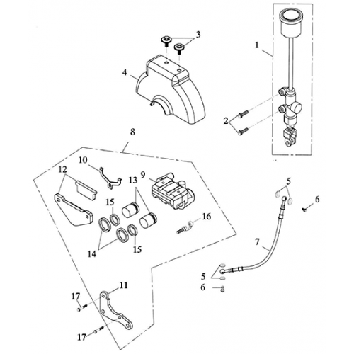 Rear Brake System (Adly GK-125 (BK-125) 2005) Rear Brake System (Adly GK-125 (BK-125) 2005)