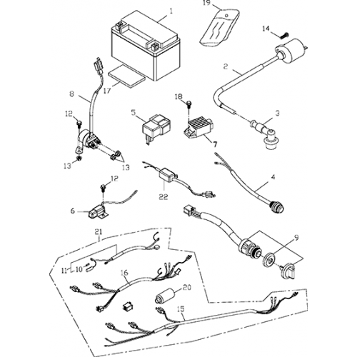 Electrical Equipment (Adly GK-125 (BK-125) 2005) Electrical Equipment (Adly GK-125 (BK-125) 2005)