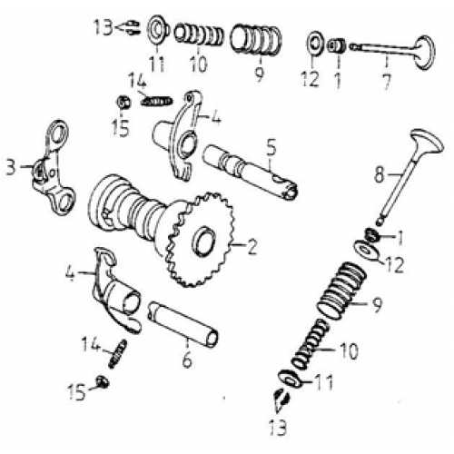 Camshaft (Adly GK-125 2009) Camshaft (Adly GK-125 2009)