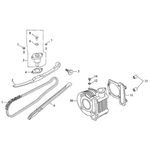 Cam Chain, Cylinder (Adly GK-125 2009)