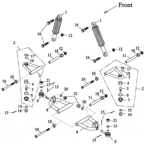 Front Suspension (Adly GK-125 2009) Front Suspension (Adly GK-125 2009)